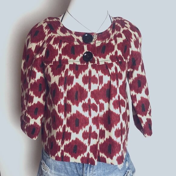 Michael Kors SHORT CARDIGAN WITH BUTTONS BOHEMIAN STYLE​​​ - Picture 3 of 6
